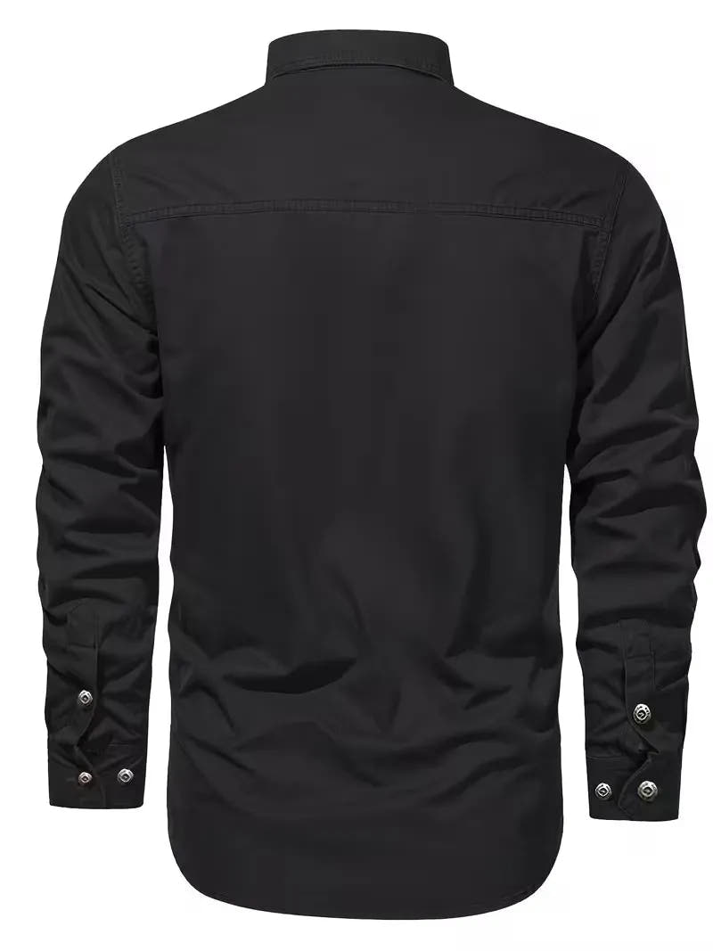 Lightweight Utility Cargo Shirt Relaxed Fit for Men