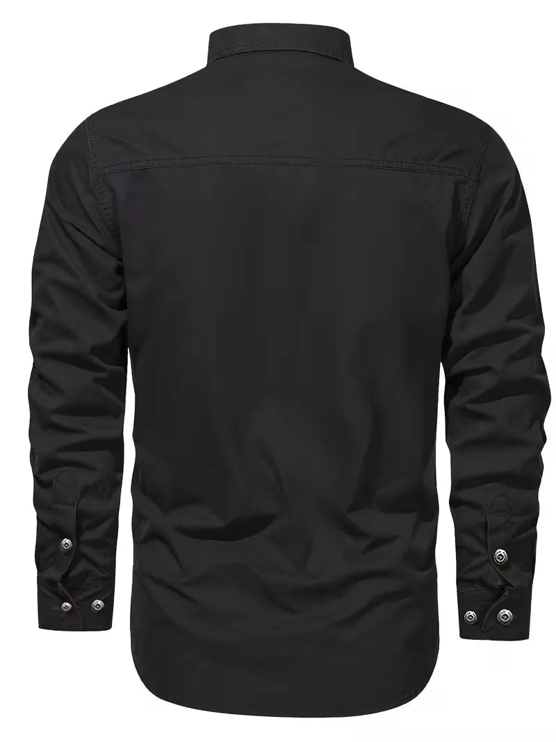 Lightweight Utility Cargo Shirt Relaxed Fit for Men