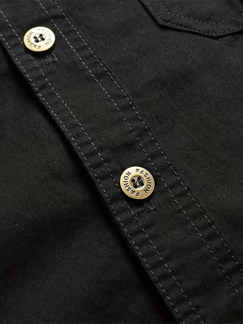 Lightweight Utility Cargo Shirt Relaxed Fit for Men