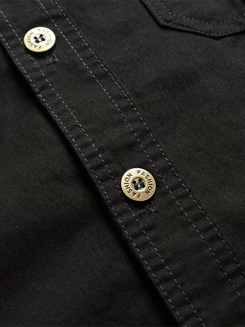 Lightweight Utility Cargo Shirt Relaxed Fit for Men