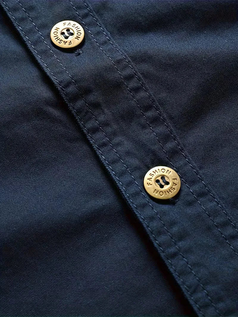 Lightweight Utility Cargo Shirt Relaxed Fit for Men