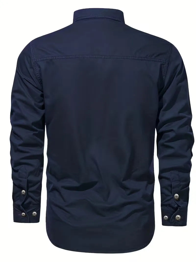 Lightweight Utility Cargo Shirt Relaxed Fit for Men