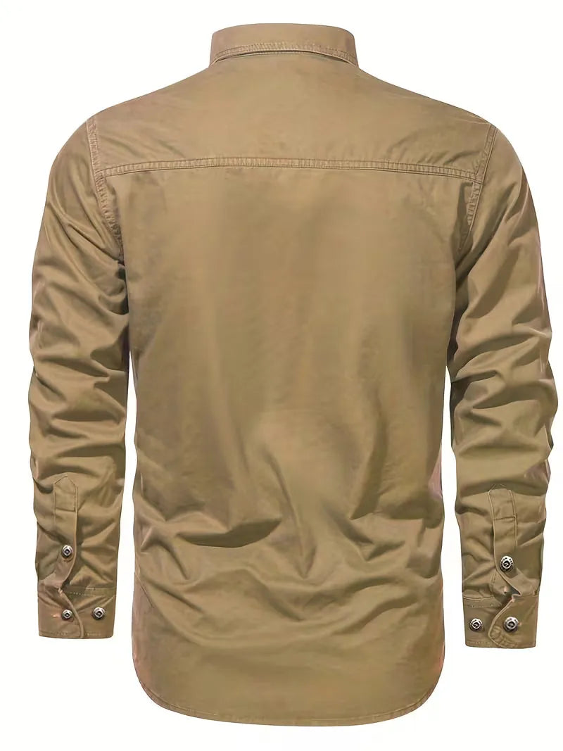 Lightweight Utility Cargo Shirt Relaxed Fit for Men