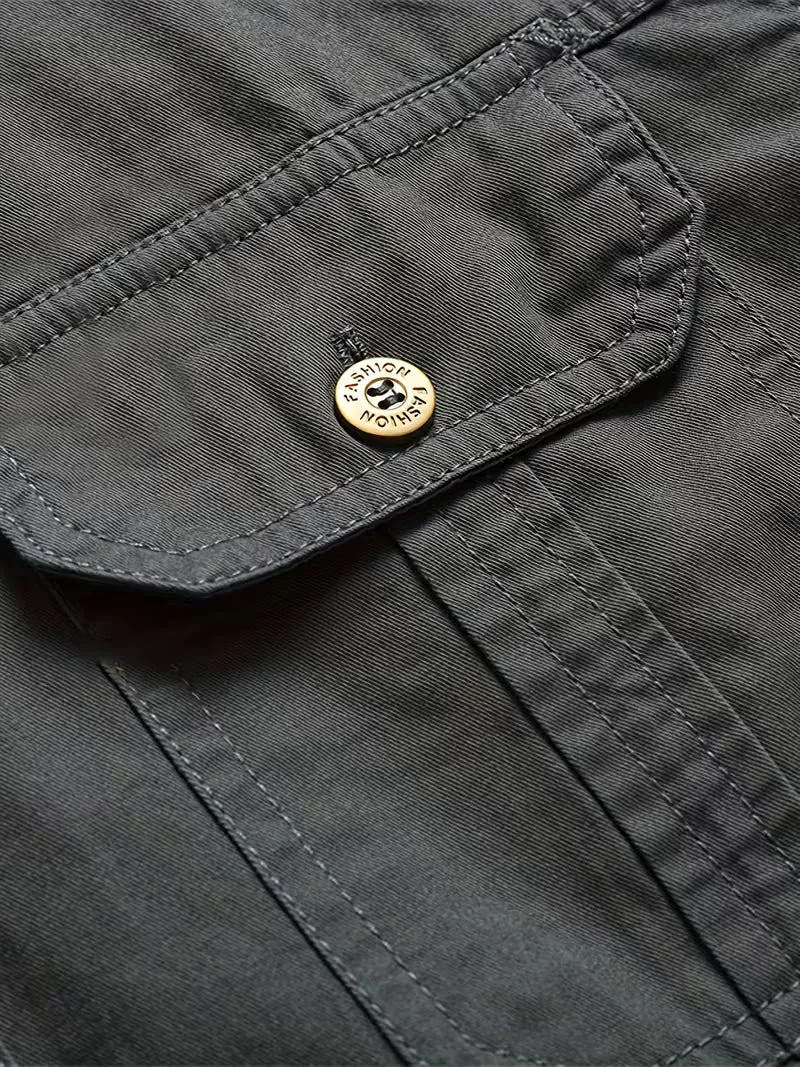 Lightweight Utility Cargo Shirt Relaxed Fit for Men