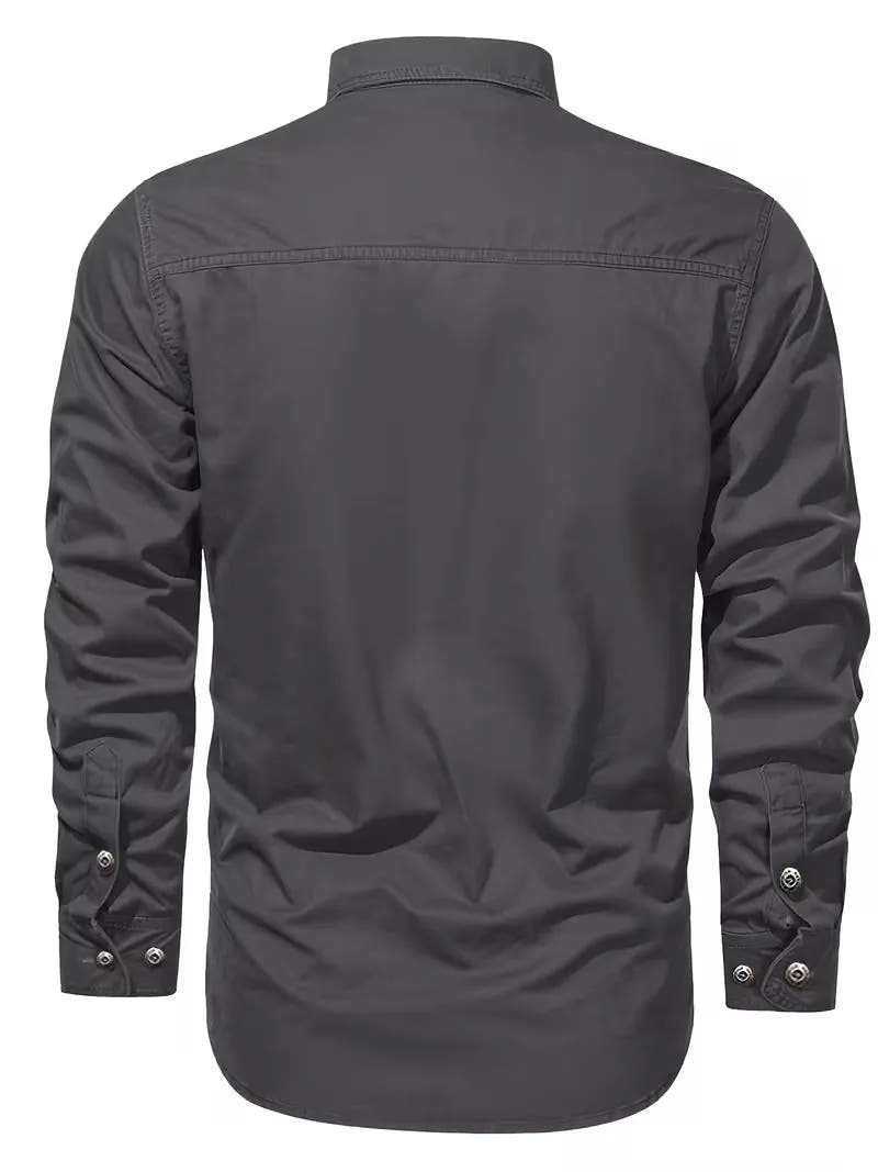 Lightweight Utility Cargo Shirt Relaxed Fit for Men
