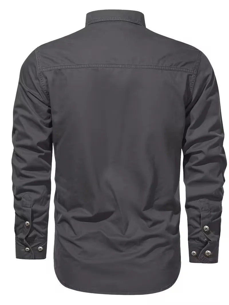 Lightweight Utility Cargo Shirt Relaxed Fit for Men