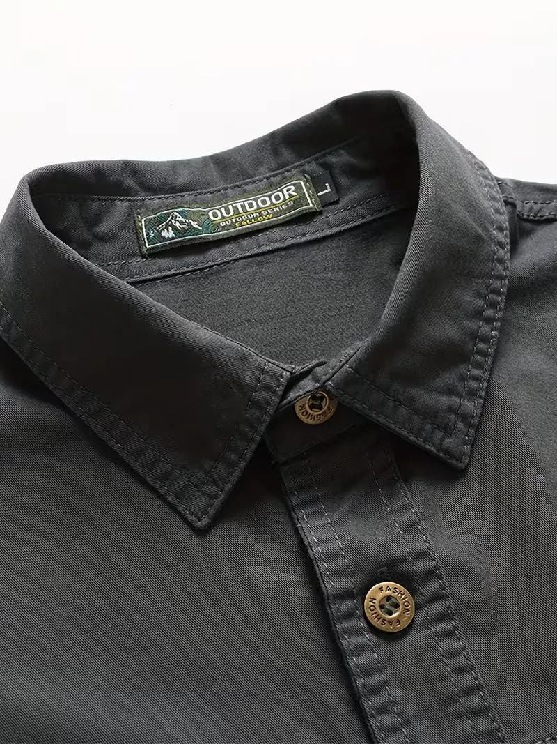 Lightweight Utility Cargo Shirt Relaxed Fit for Men