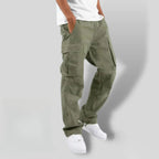 Loose Fit Cargo Trousers with Double Pockets for Men