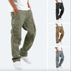 Loose Fit Cargo Trousers with Double Pockets for Men
