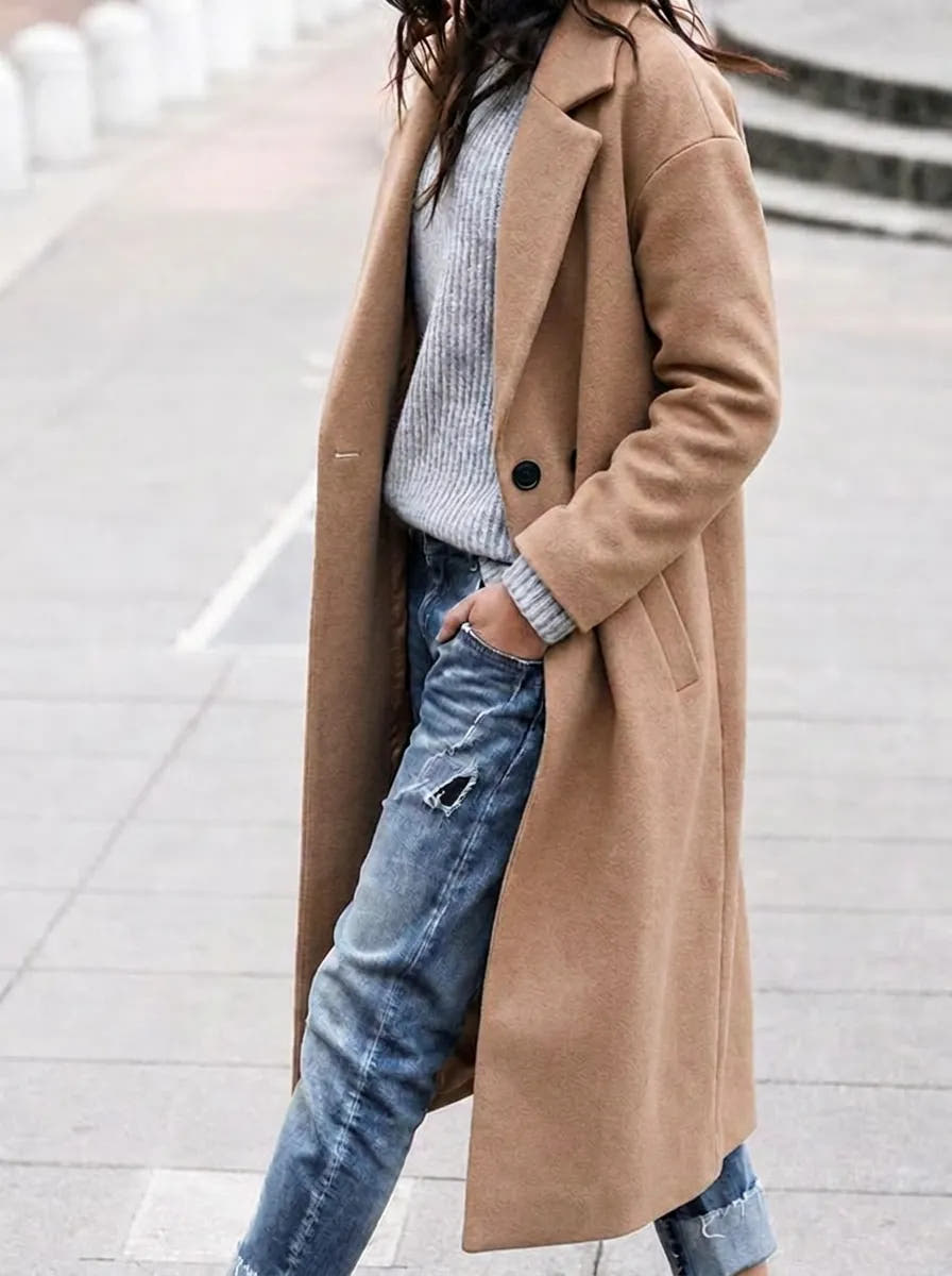 Maxine | Women's Oversized Longline Wool-Look Coat