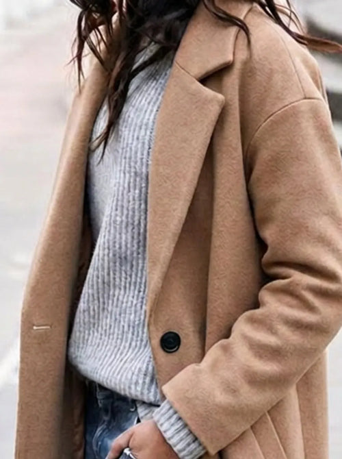 Maxine | Women's Oversized Longline Wool-Look Coat