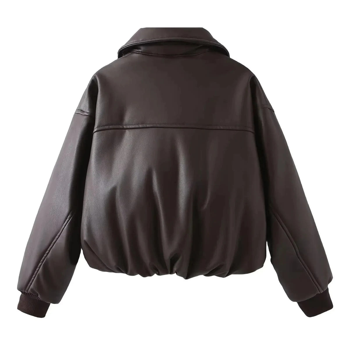 Melina | Women's Oversized Faux Leather Bomber Jacket