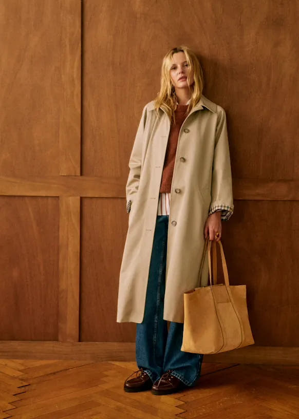 Mirabel | Women's Classic Trench Coat with Button Closure