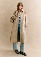 Mirabel | Women's Classic Trench Coat with Button Closure