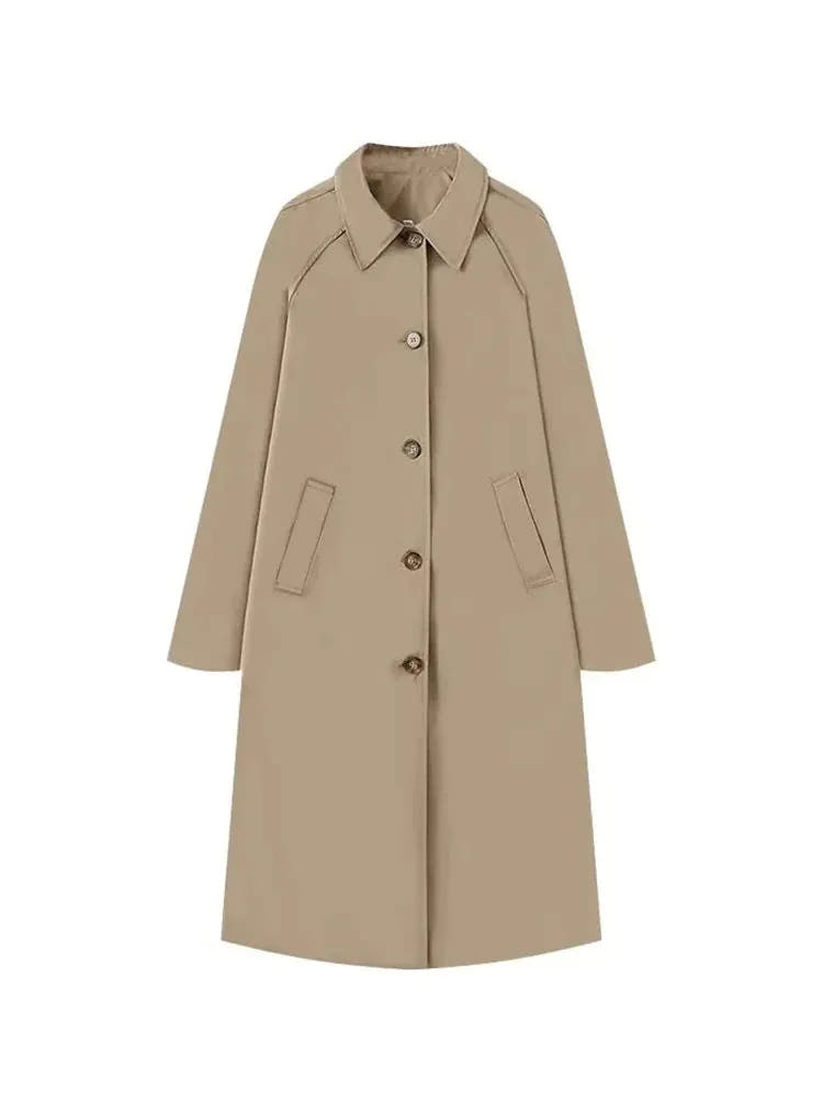 Mirabel | Women's Classic Trench Coat with Button Closure