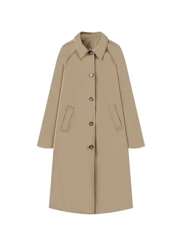 Mirabel | Women's Classic Trench Coat with Button Closure