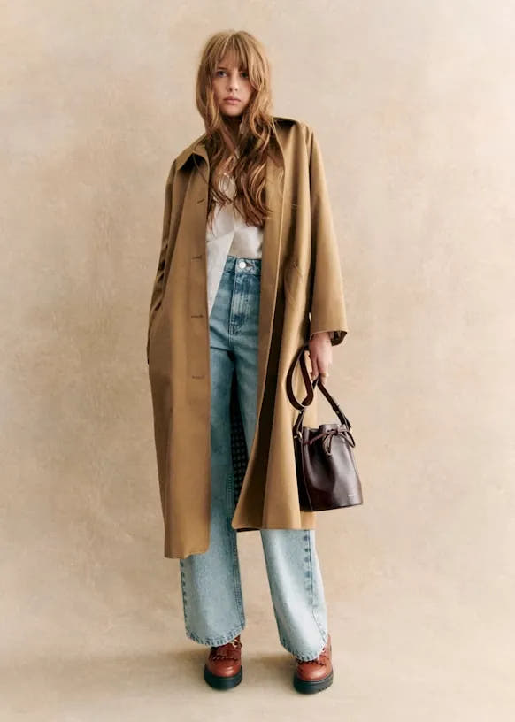 Mirabel | Women's Classic Trench Coat with Button Closure