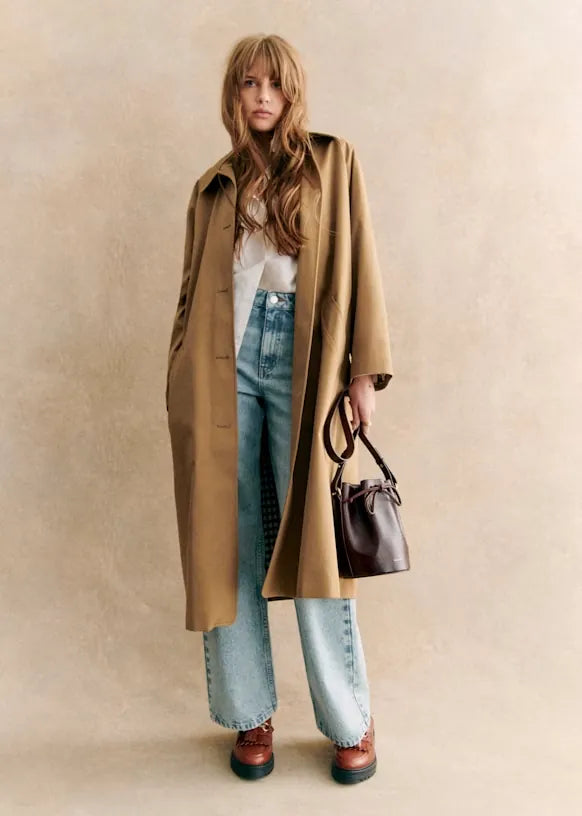 Mirabel | Women's Classic Trench Coat with Button Closure