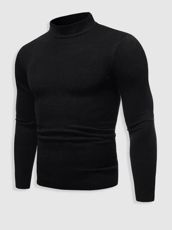 Modern Slim Fit Turtleneck Pullover Sweater for Men