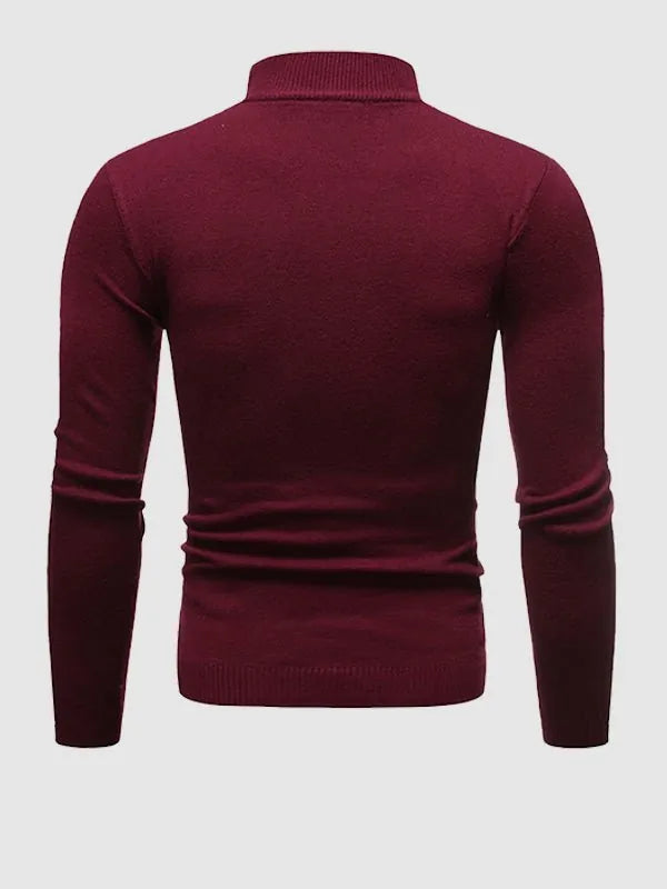 Modern Slim Fit Turtleneck Pullover Sweater for Men