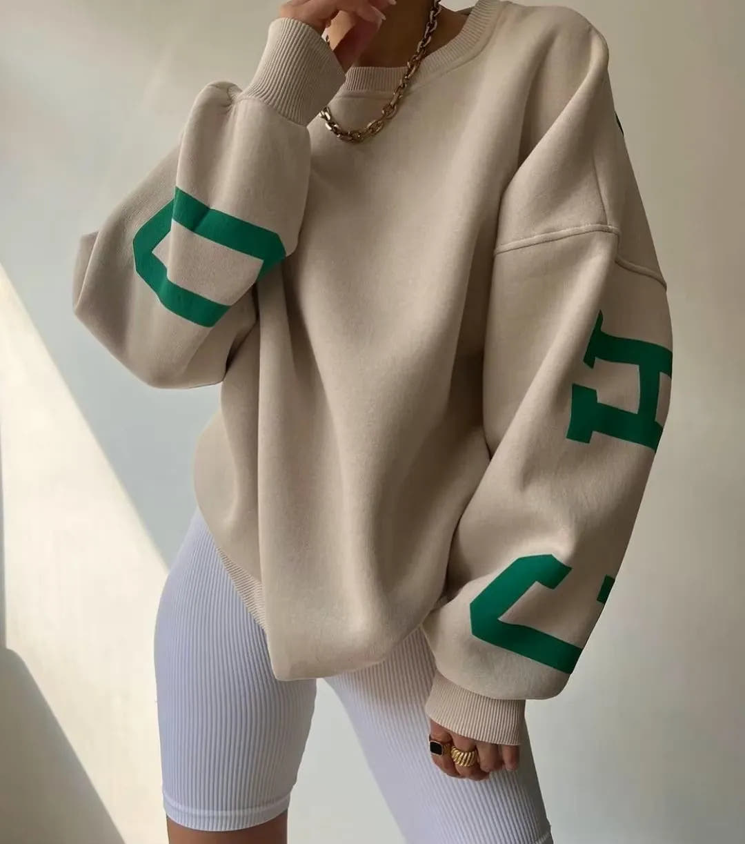 Odette | Women's Oversized Statement-Print Sweatshirt