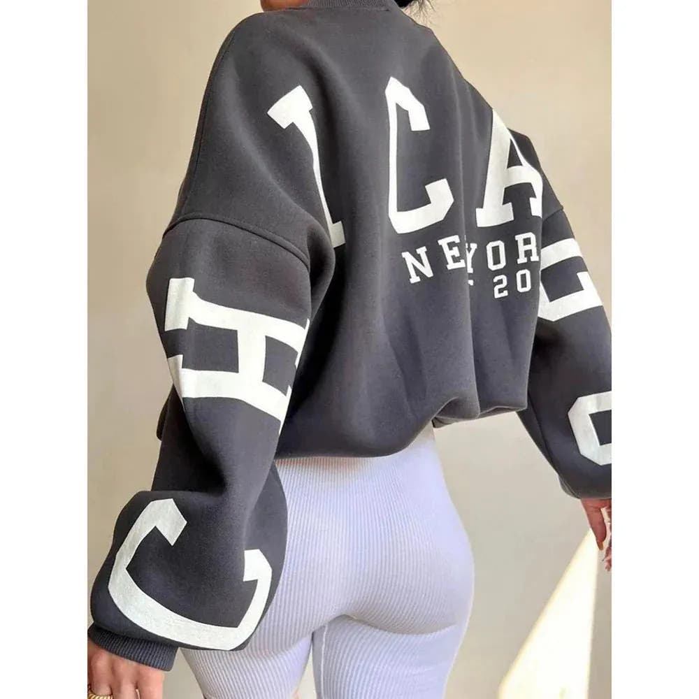 Odette | Women's Oversized Statement-Print Sweatshirt