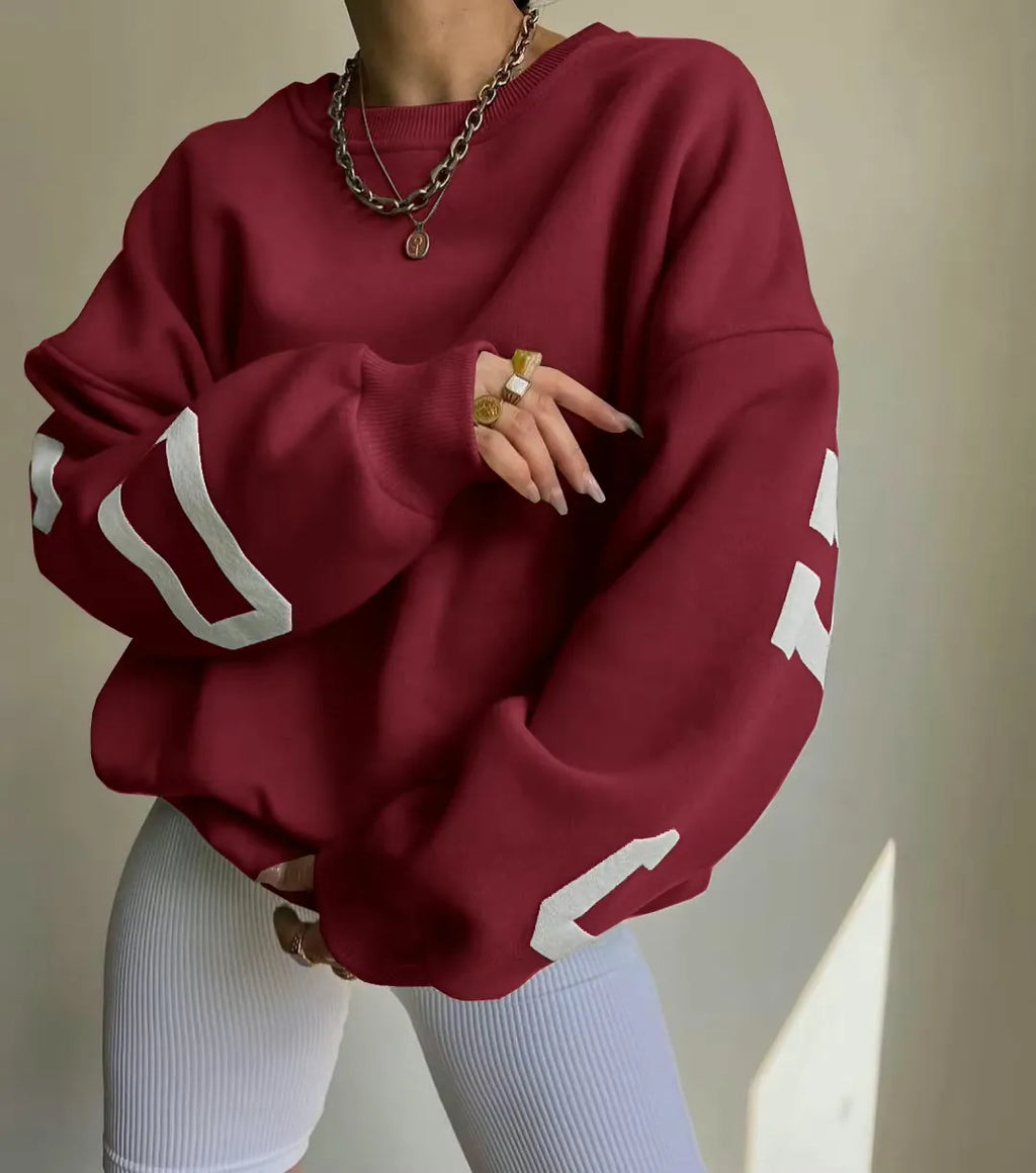 Odette | Women's Oversized Statement-Print Sweatshirt