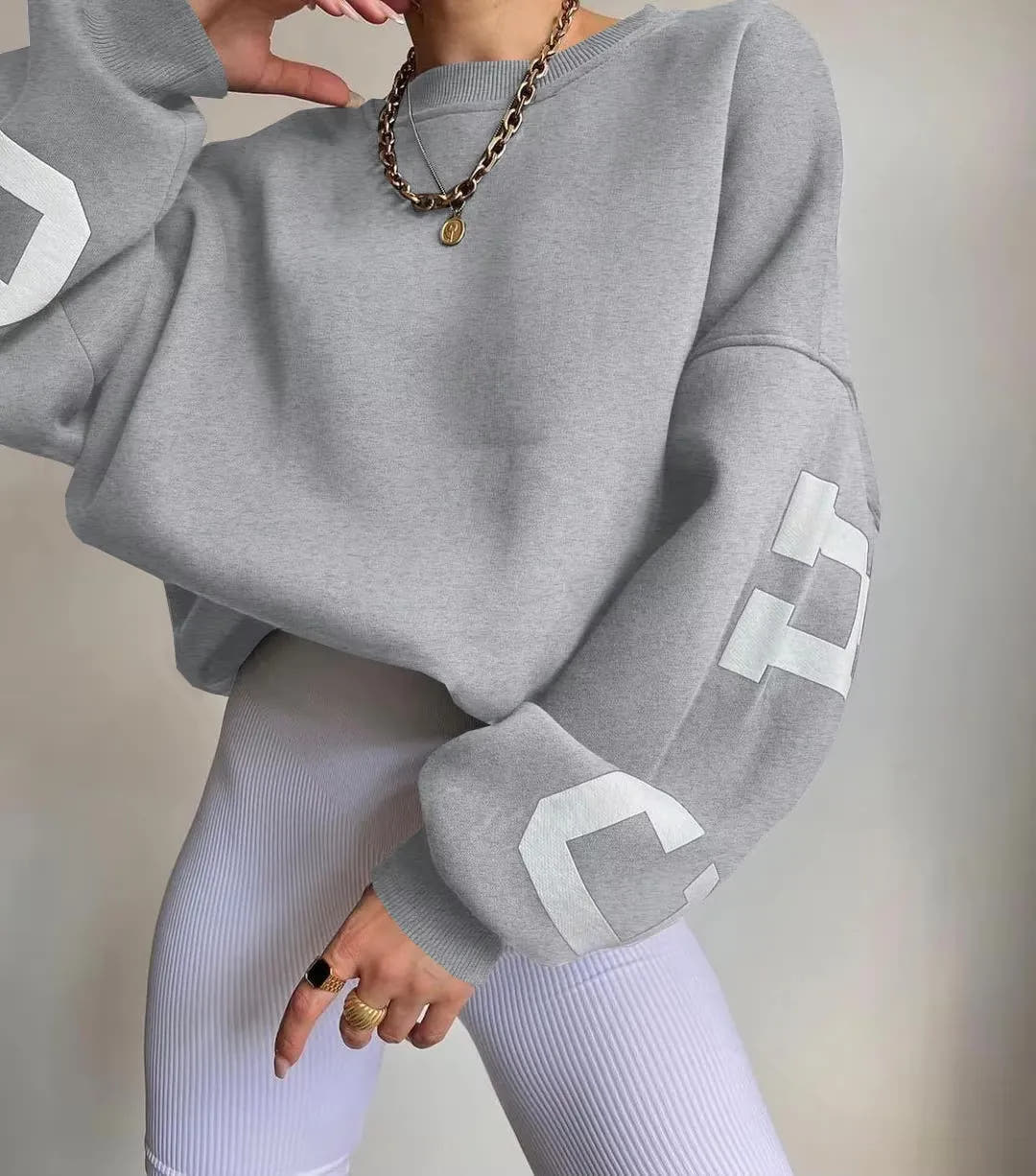 Odette | Women's Oversized Statement-Print Sweatshirt