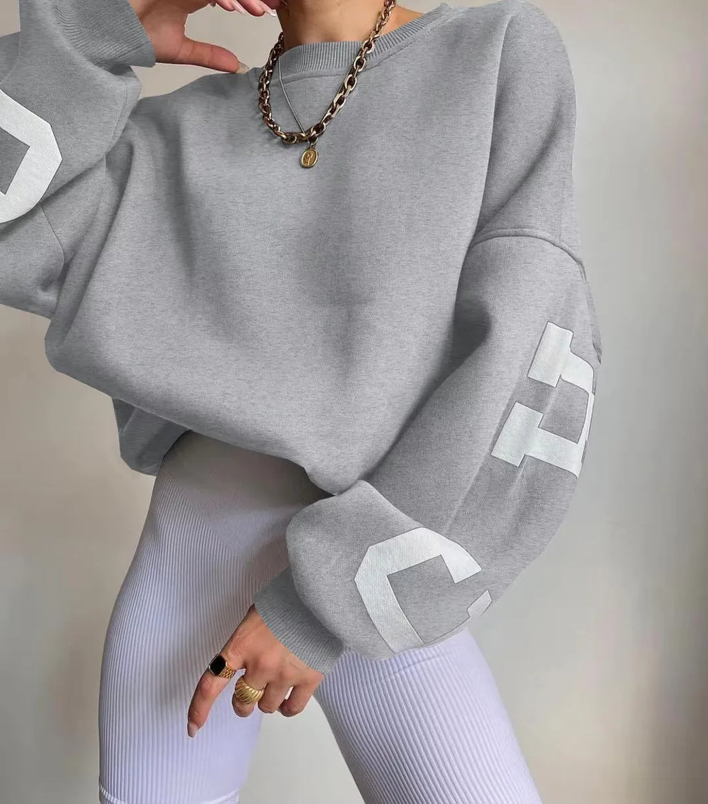 Odette | Women's Oversized Statement-Print Sweatshirt