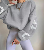 Odette | Women's Oversized Statement-Print Sweatshirt