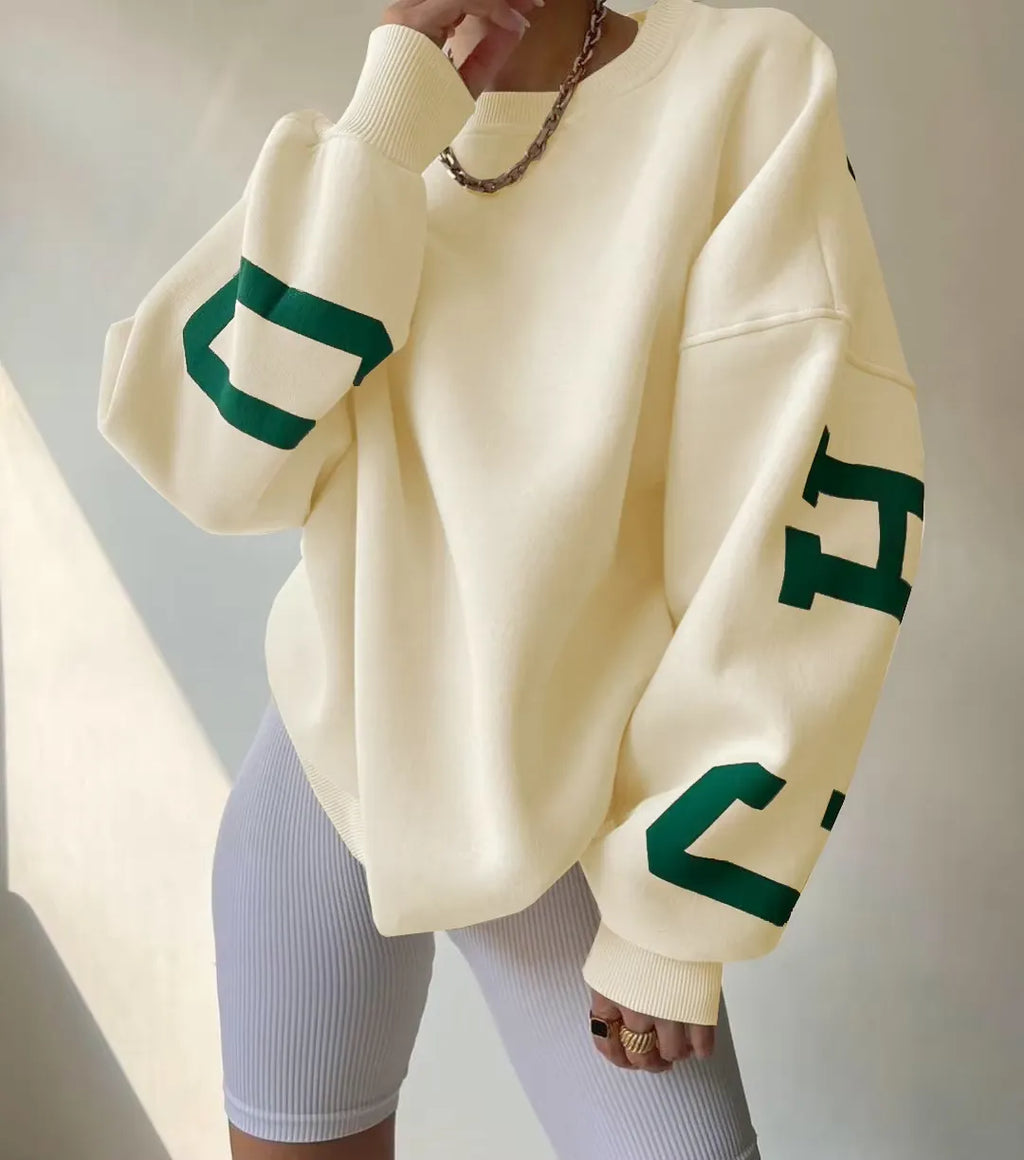 Odette | Women's Oversized Statement-Print Sweatshirt