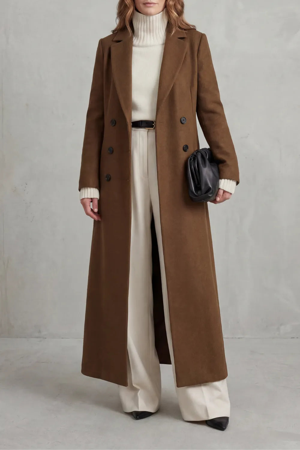 Ottilie | Women's Longline Wool-Effect Tailored Coat