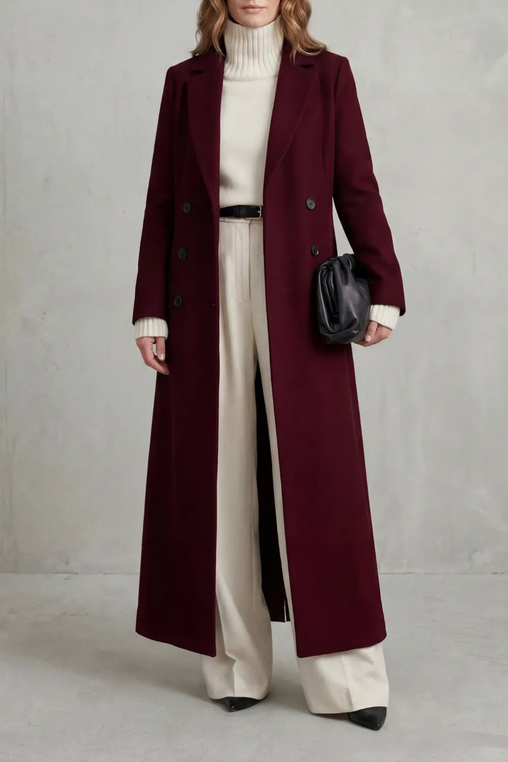 Ottilie | Women's Longline Wool-Effect Tailored Coat