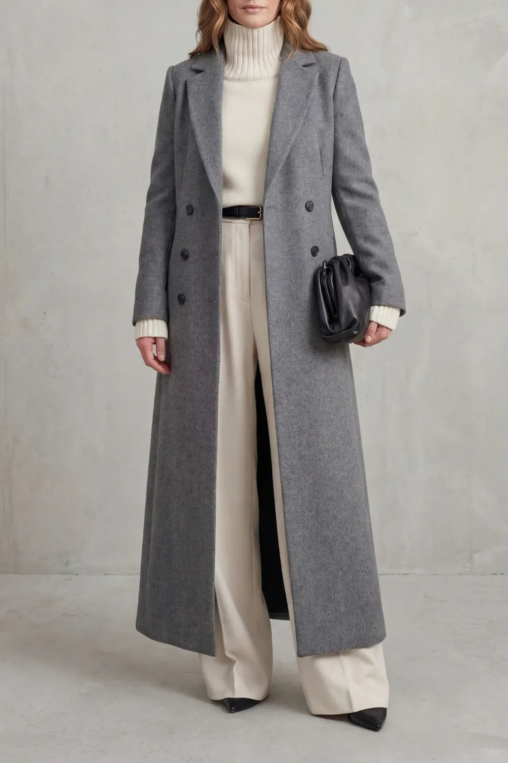 Ottilie | Women's Longline Wool-Effect Tailored Coat