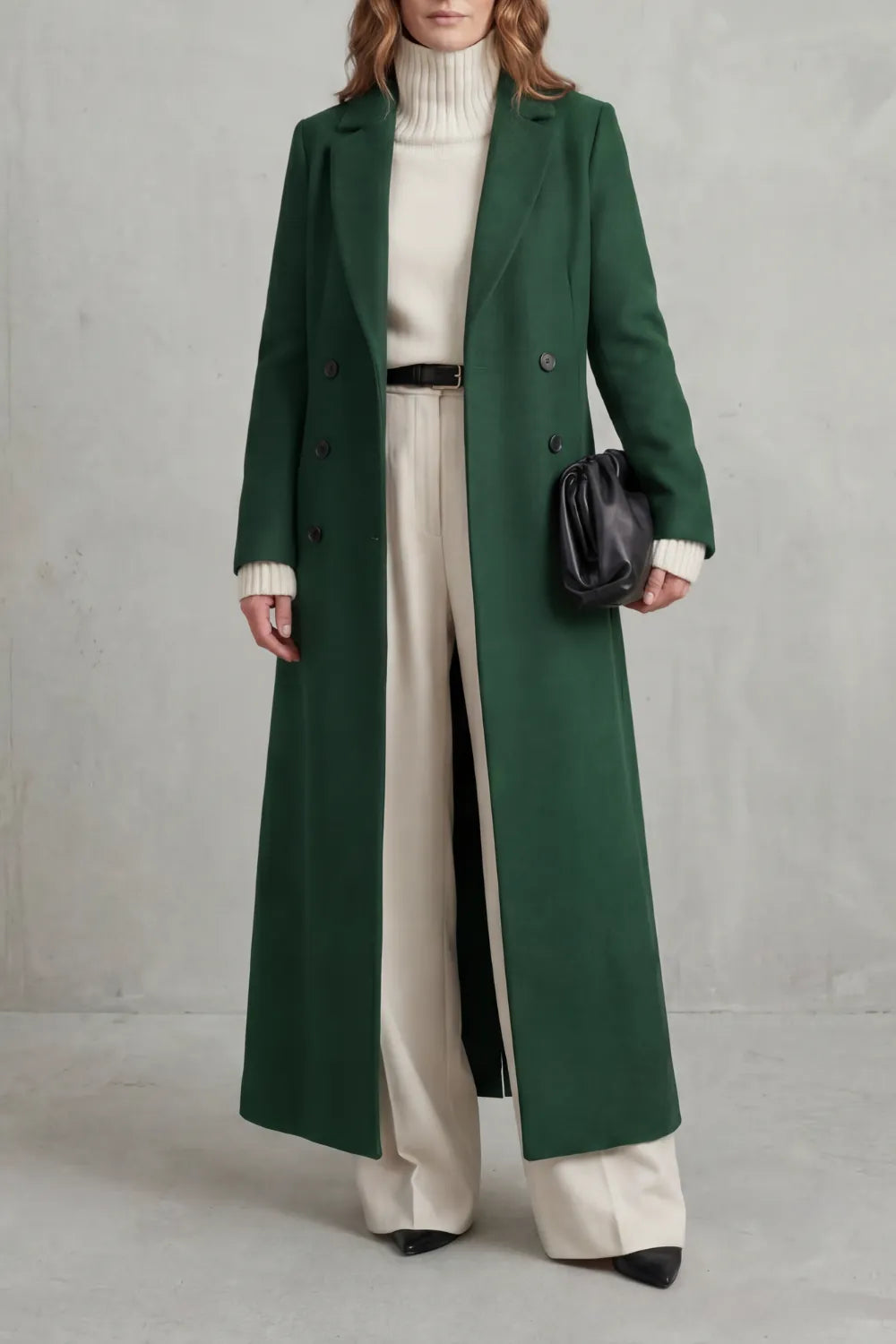 Ottilie | Women's Longline Wool-Effect Tailored Coat