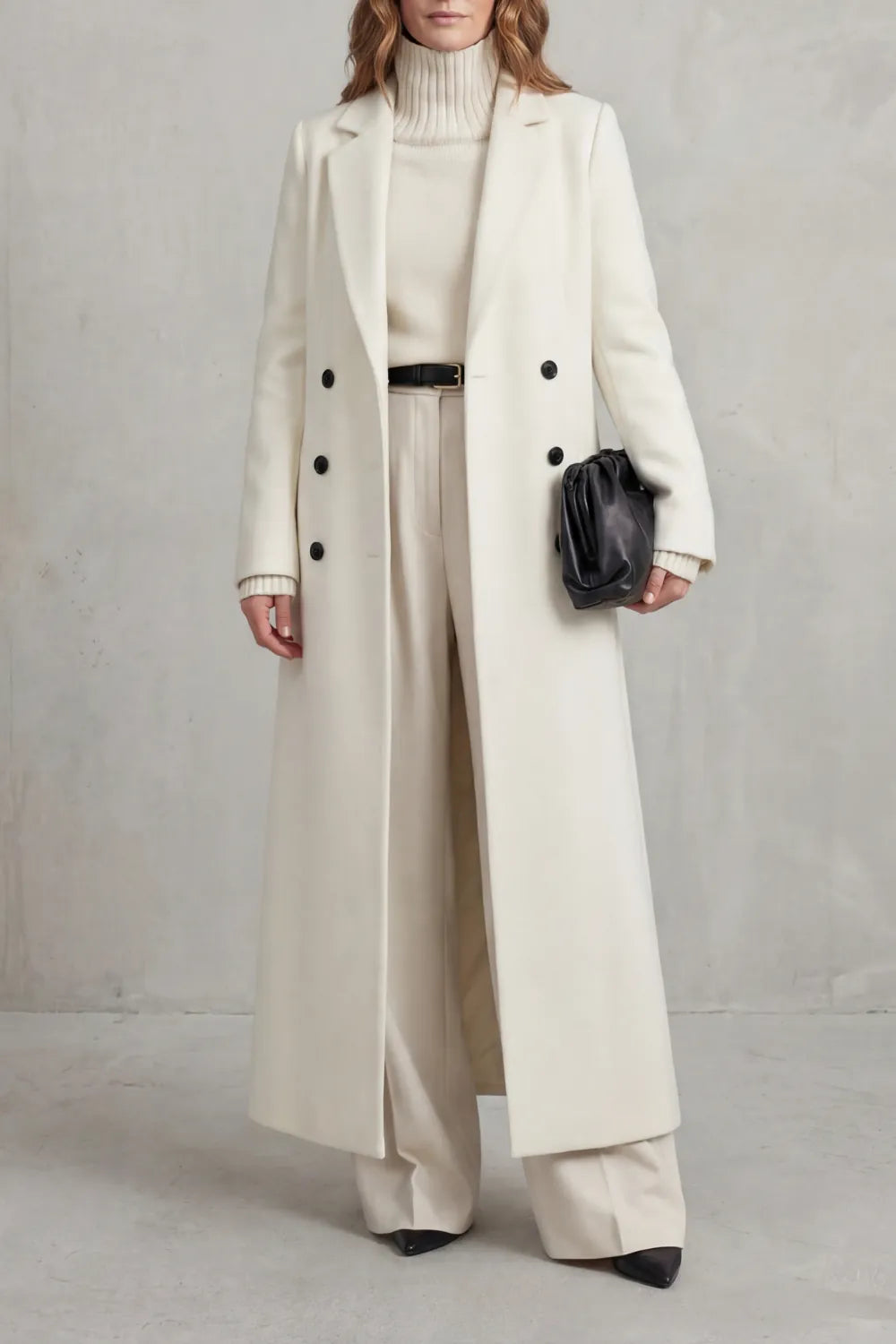 Ottilie | Women's Longline Wool-Effect Tailored Coat