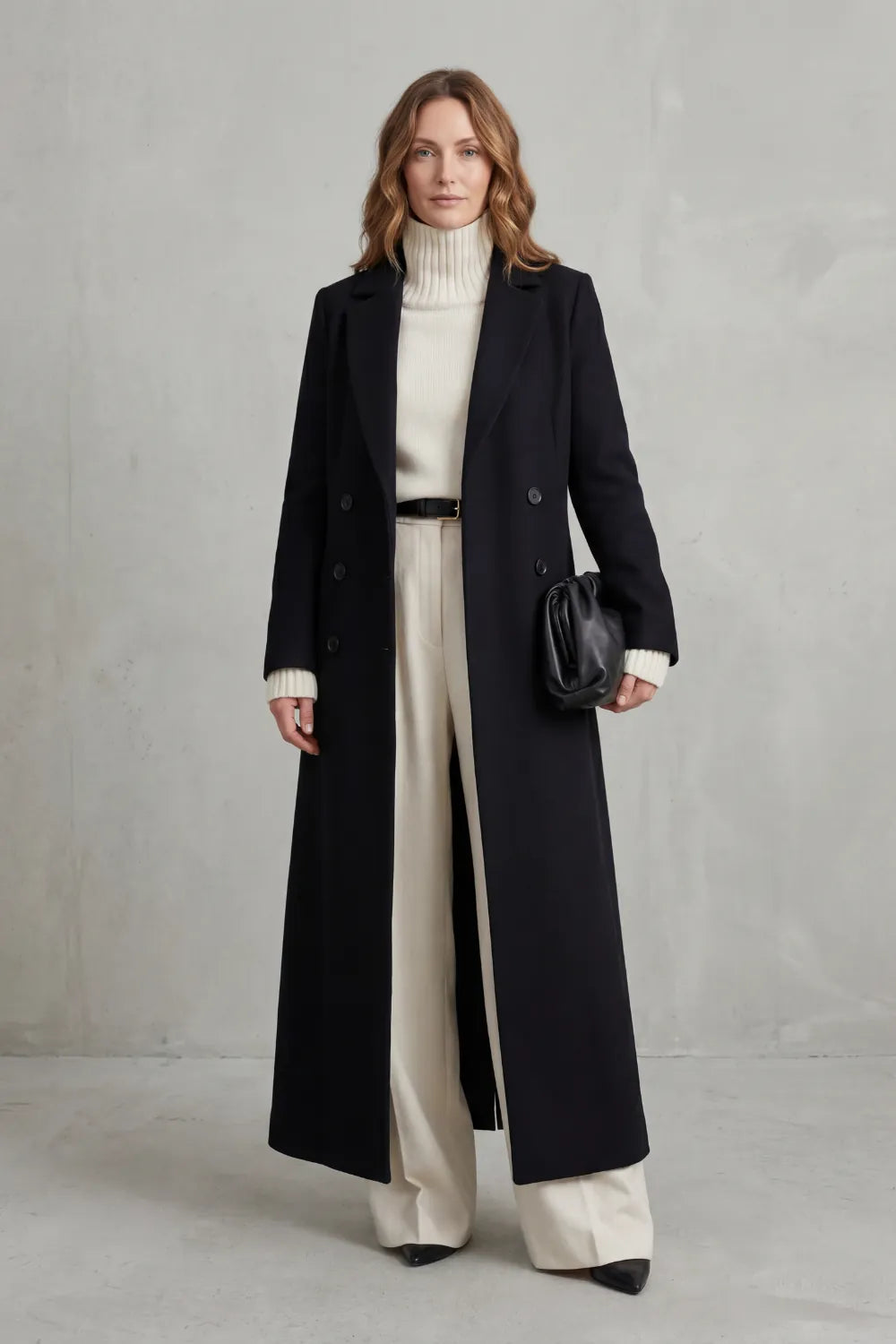 Ottilie | Women's Longline Wool-Effect Tailored Coat