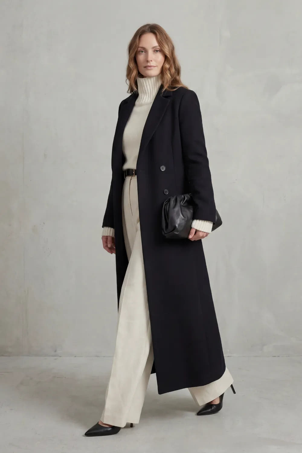 Ottilie | Women's Longline Wool-Effect Tailored Coat