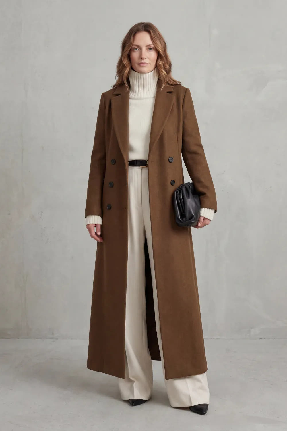 Ottilie | Women's Longline Wool-Effect Tailored Coat