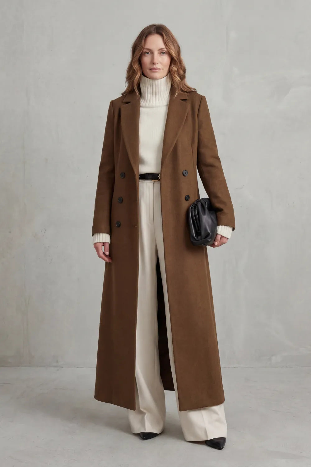 Ottilie | Women's Longline Wool-Effect Tailored Coat
