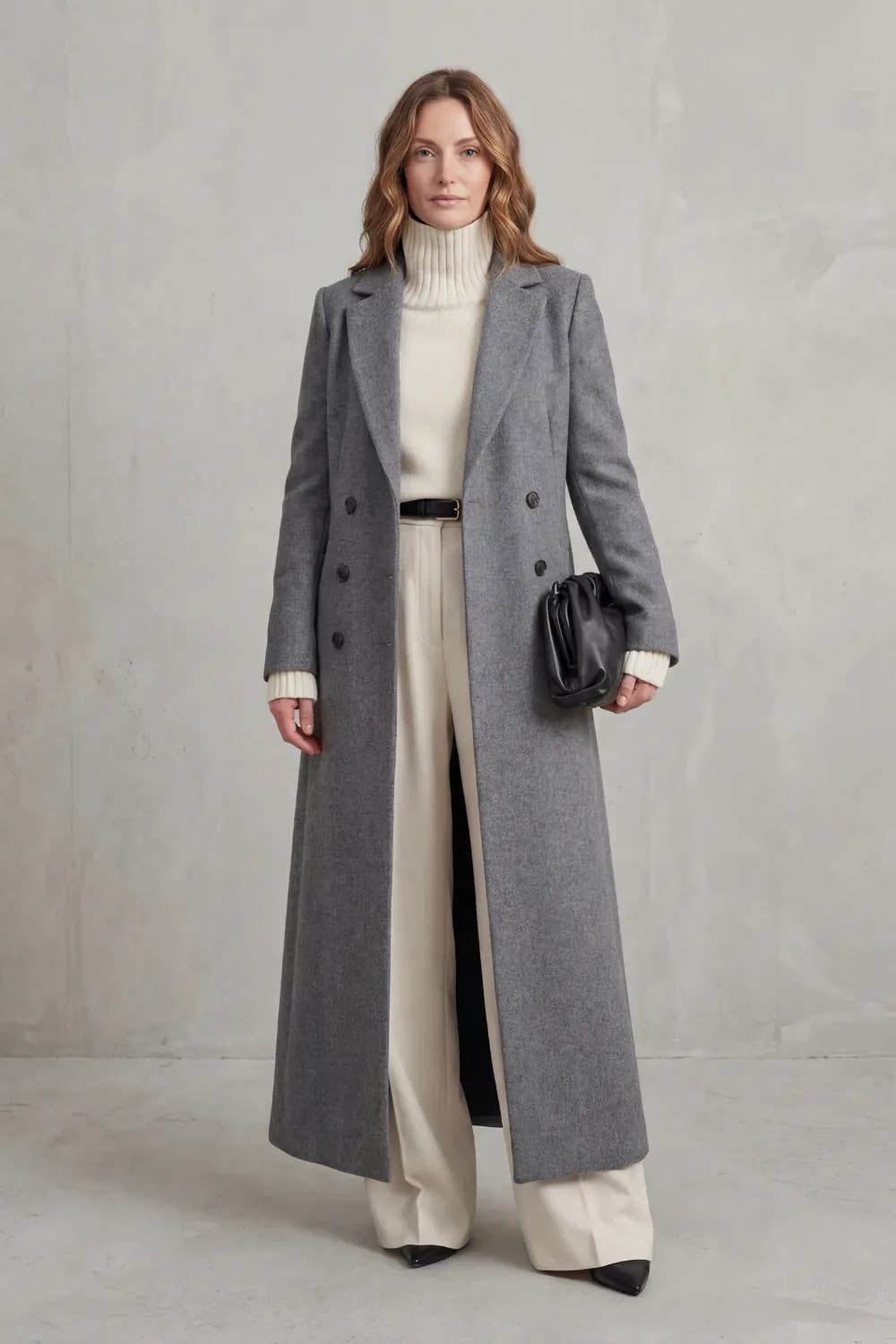 Ottilie | Women's Longline Wool-Effect Tailored Coat