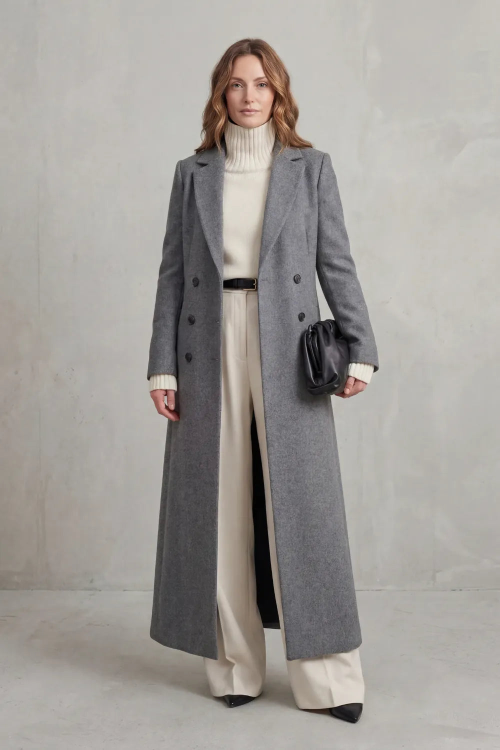 Ottilie | Women's Longline Wool-Effect Tailored Coat