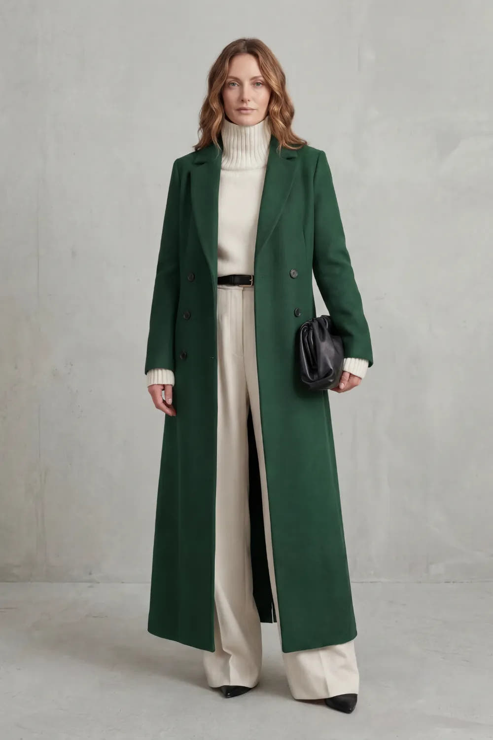 Ottilie | Women's Longline Wool-Effect Tailored Coat