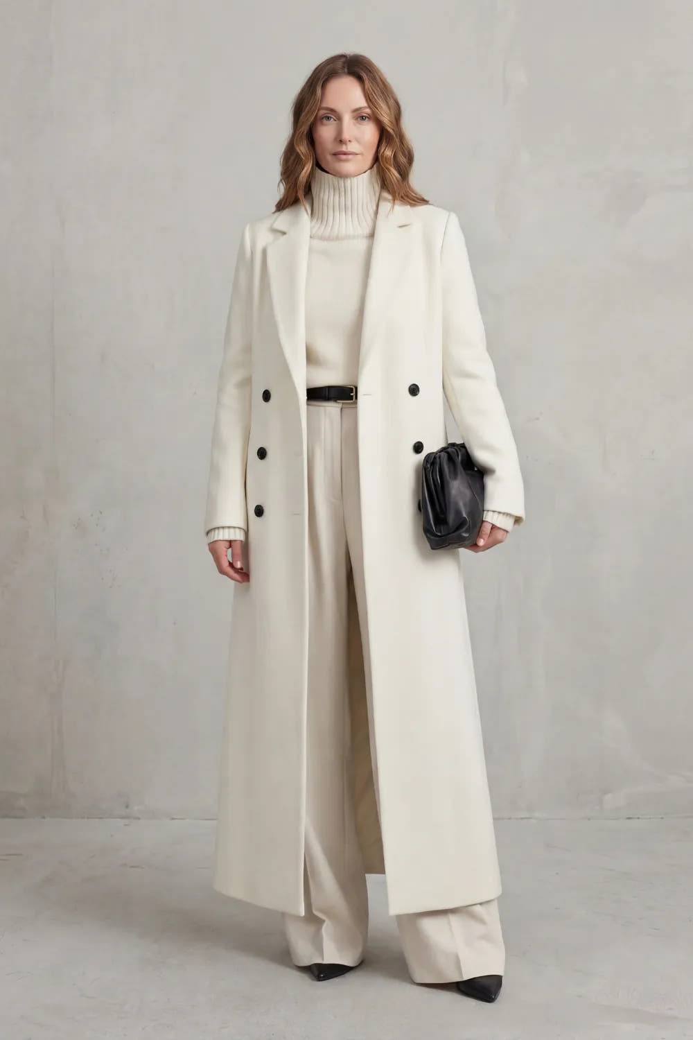 Ottilie | Women's Longline Wool-Effect Tailored Coat