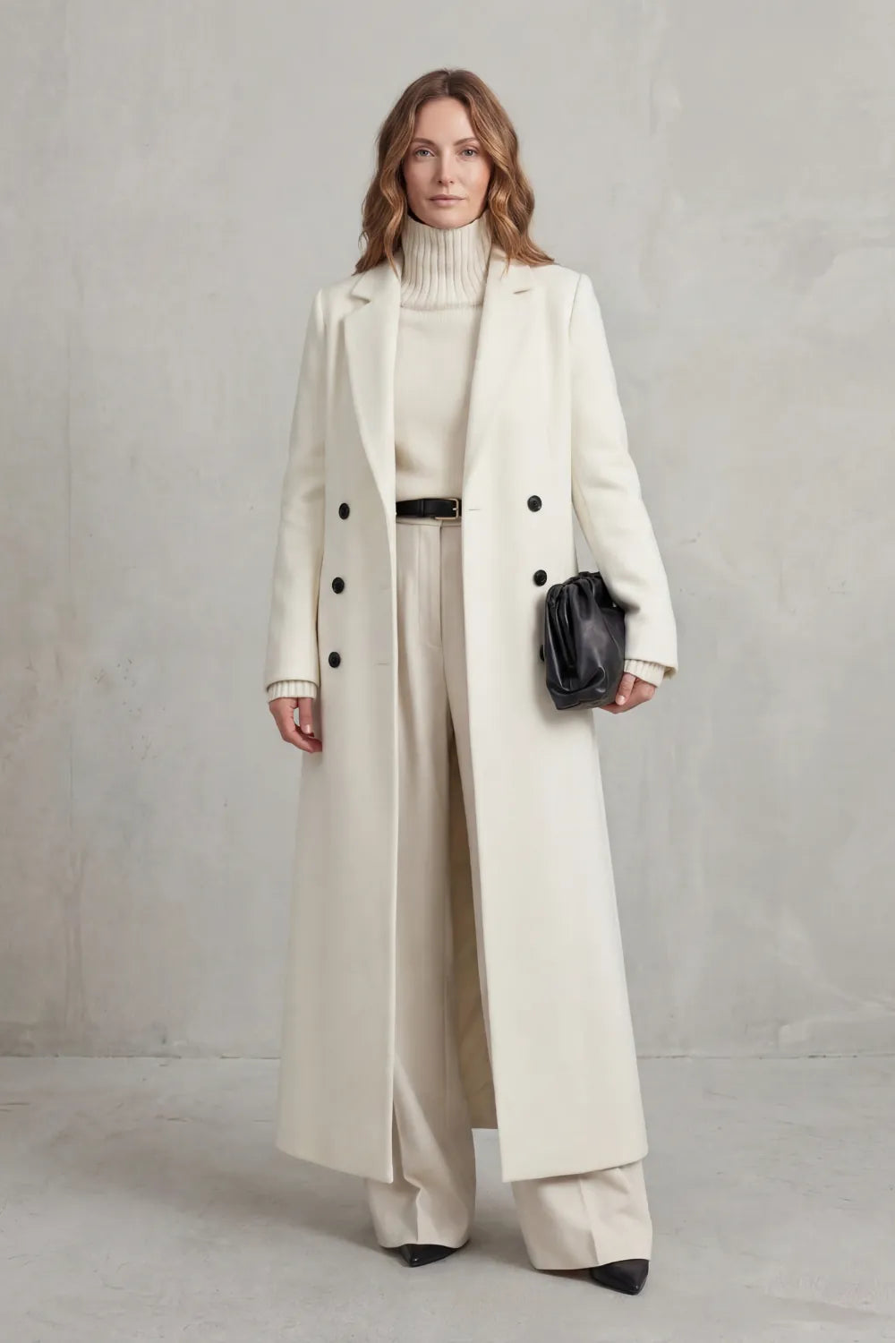 Ottilie | Women's Longline Wool-Effect Tailored Coat