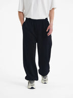 Oversized Fleece-Lined Wide Leg Sweatpants for Men