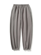 Oversized Fleece-Lined Wide Leg Sweatpants for Men