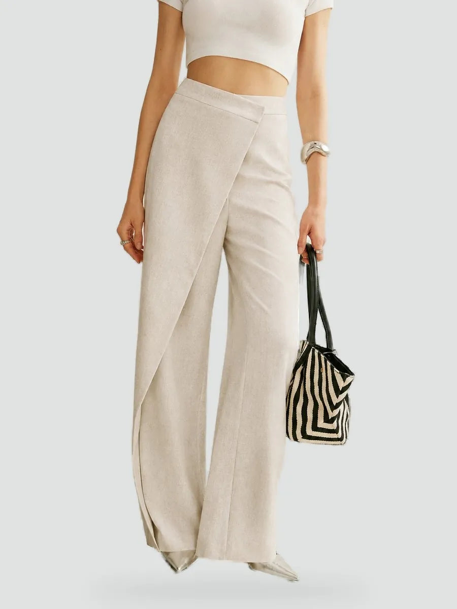 Pandora | Women's Asymmetric Wide-Leg Office Trousers