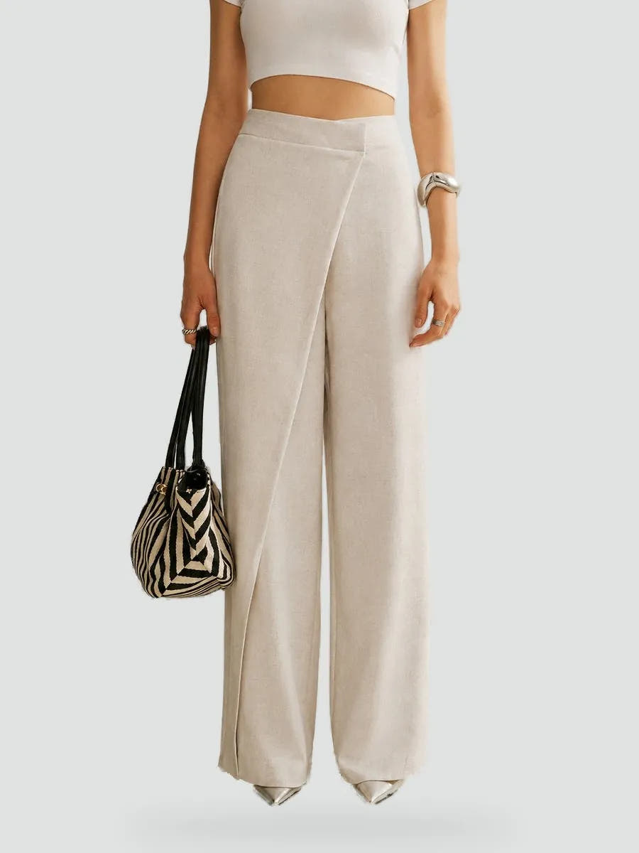 Pandora | Women's Asymmetric Wide-Leg Office Trousers