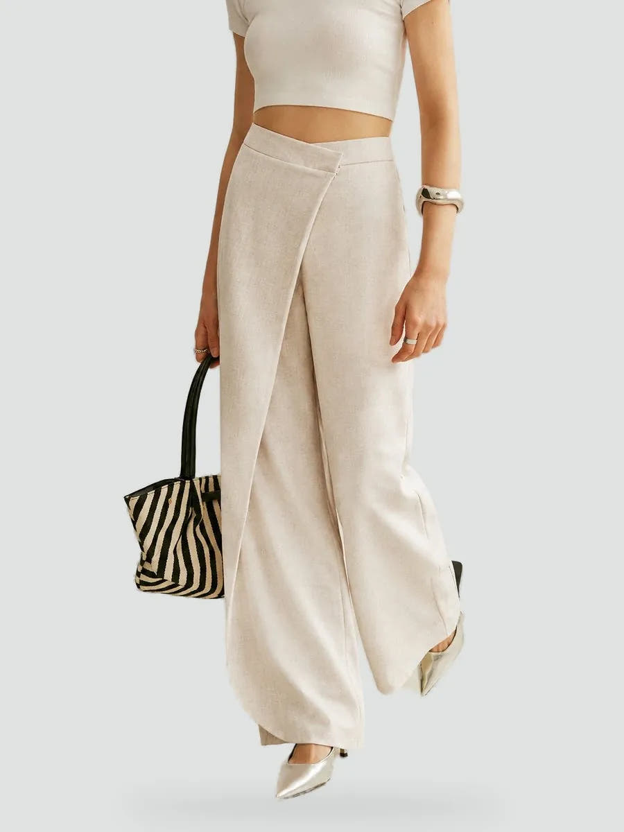 Pandora | Women's Asymmetric Wide-Leg Office Trousers